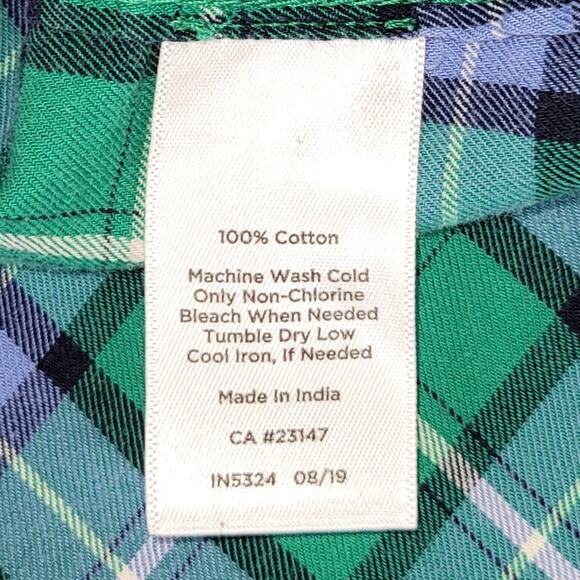 Talbots Plus Sz L Plaid Flannel Shirts Lot of 3 EUC Cotton/Metallic Cozy Winter - Picture 5 of 14